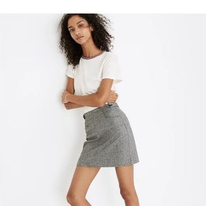 Herringbone Assembly A-Line Mini Skirt